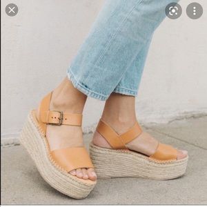 Soludos leather wedges